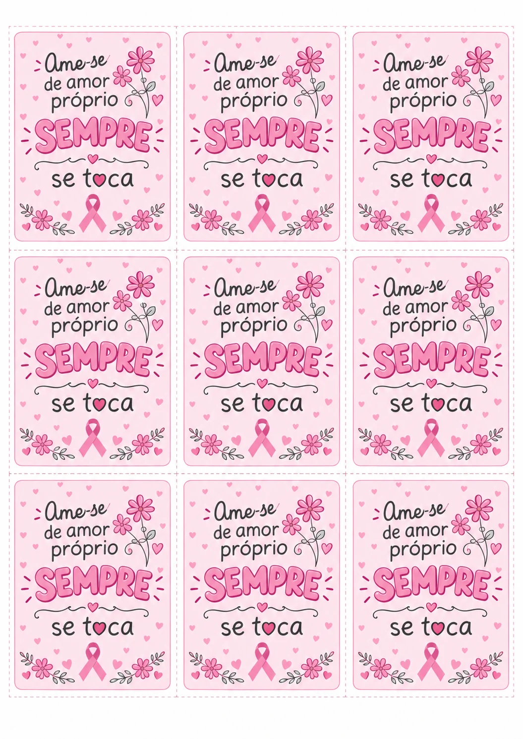 Cards de amor próprio