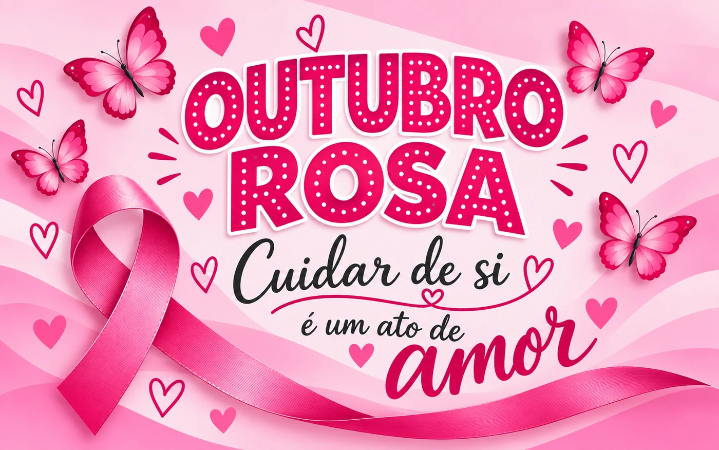 Arte do painel Outubro Rosa